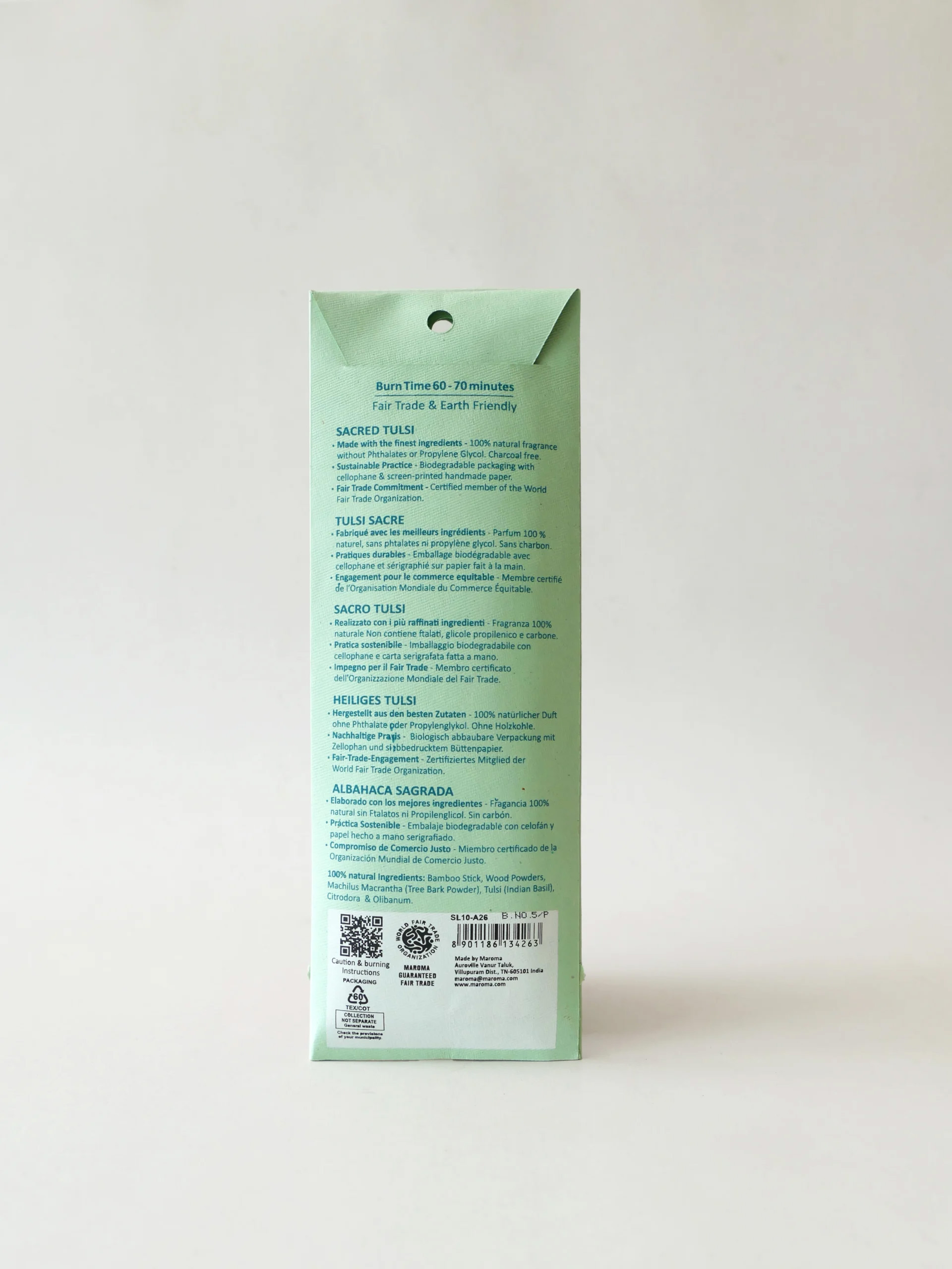 Prana Essentials Sama Sacred Tulsi Incense Sticks 8 Inch Pack Of 50