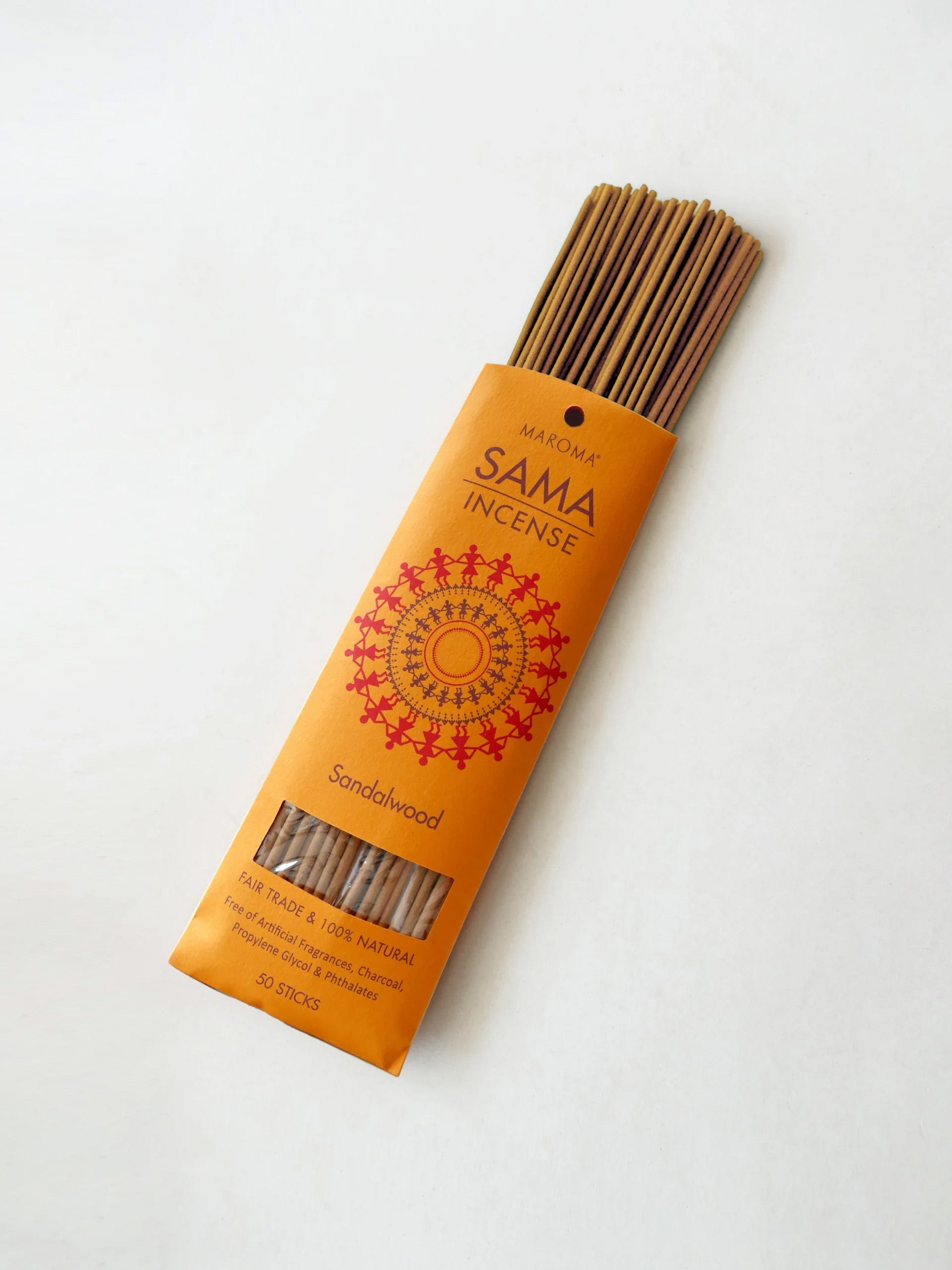 Prana Essentials Sama Sandalwood Incense Sticks 8 Inch Pack Of 50
