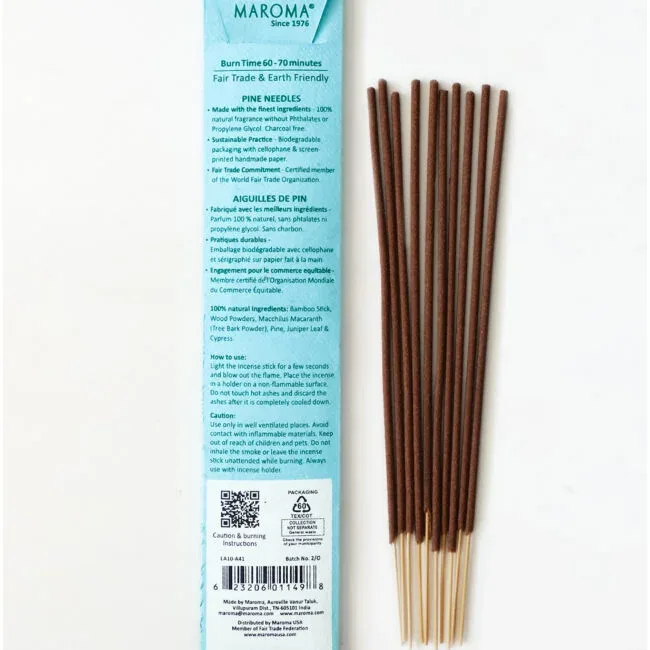Pine Needles Hanging Incense Sticks – 8 Inch, Pack of 10 - Image 2