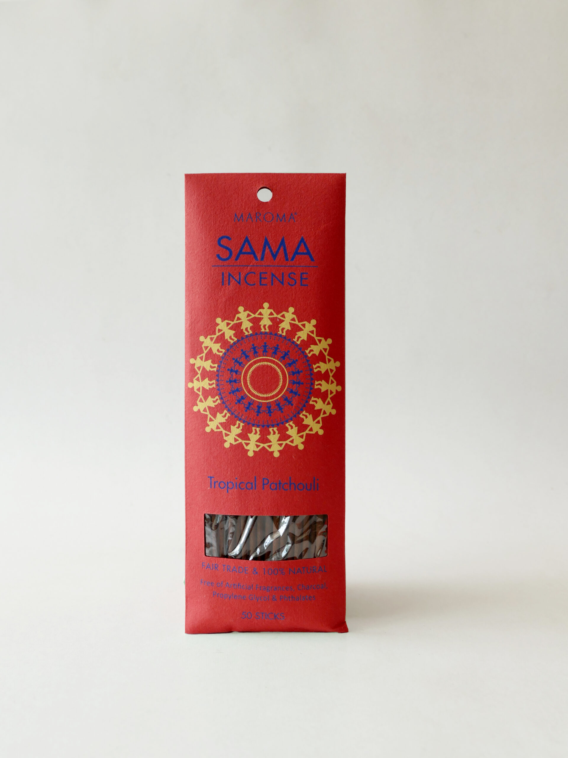 Sama Tropical patchouli Incense Sticks – 8 Inch, Pack of 50