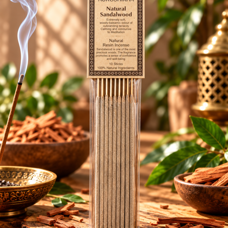 Natural Sandalwood Incense (Long)